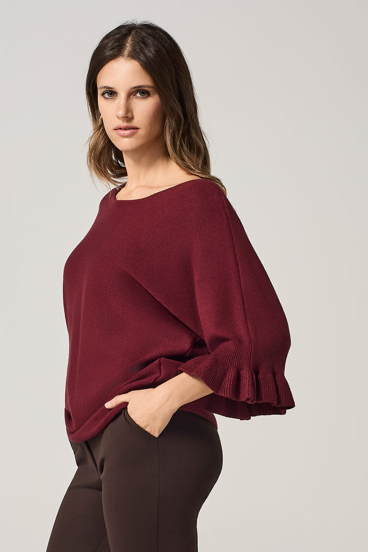 Maglia con maniche volant