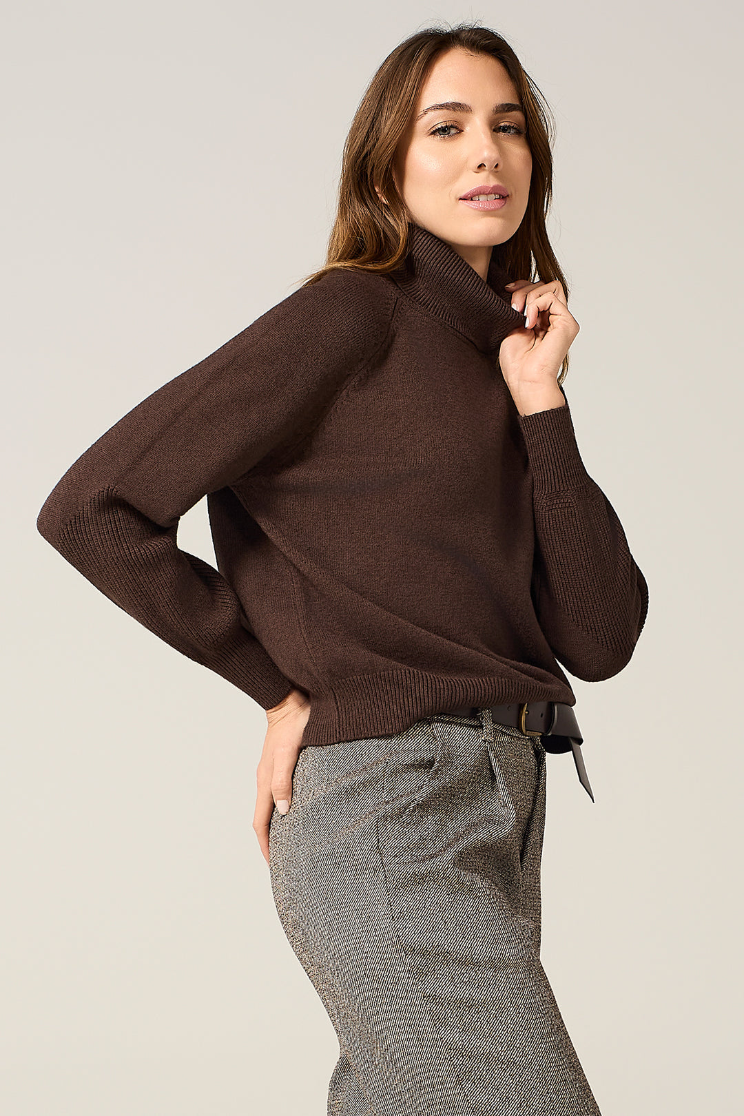 Maglia dolcevita raglan