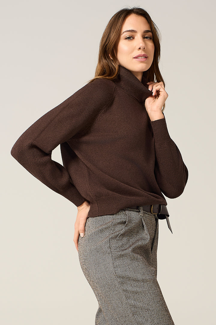 Maglia dolcevita raglan