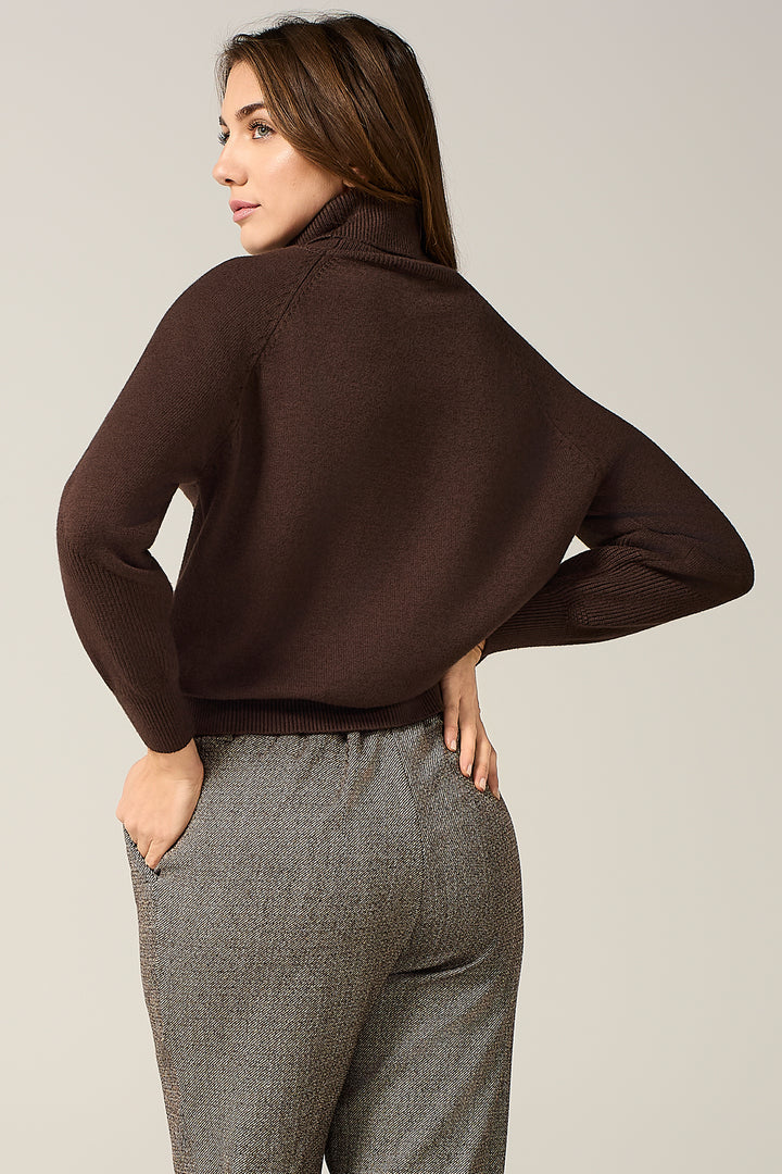 Maglia dolcevita raglan