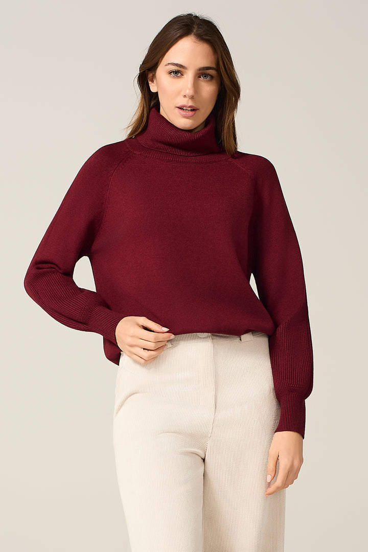 Maglia dolcevita raglan