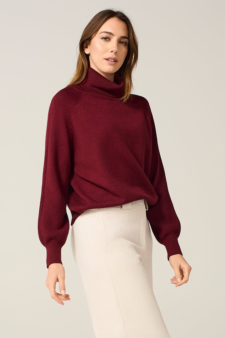 Maglia dolcevita raglan