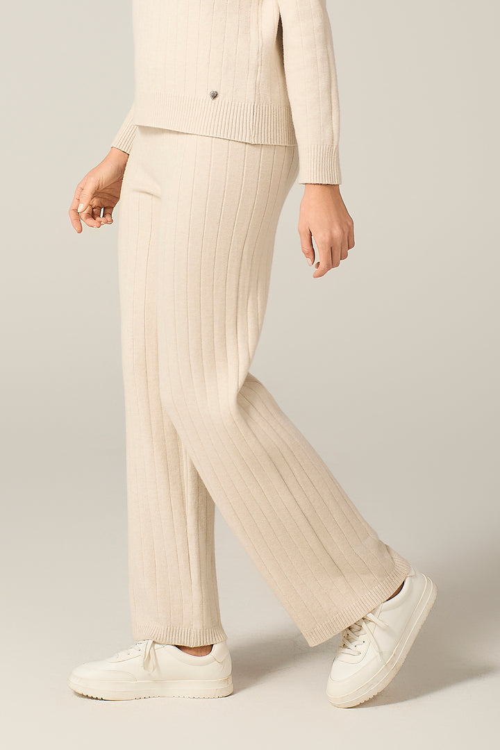 Pantalone jogger in maglieria a coste larghe