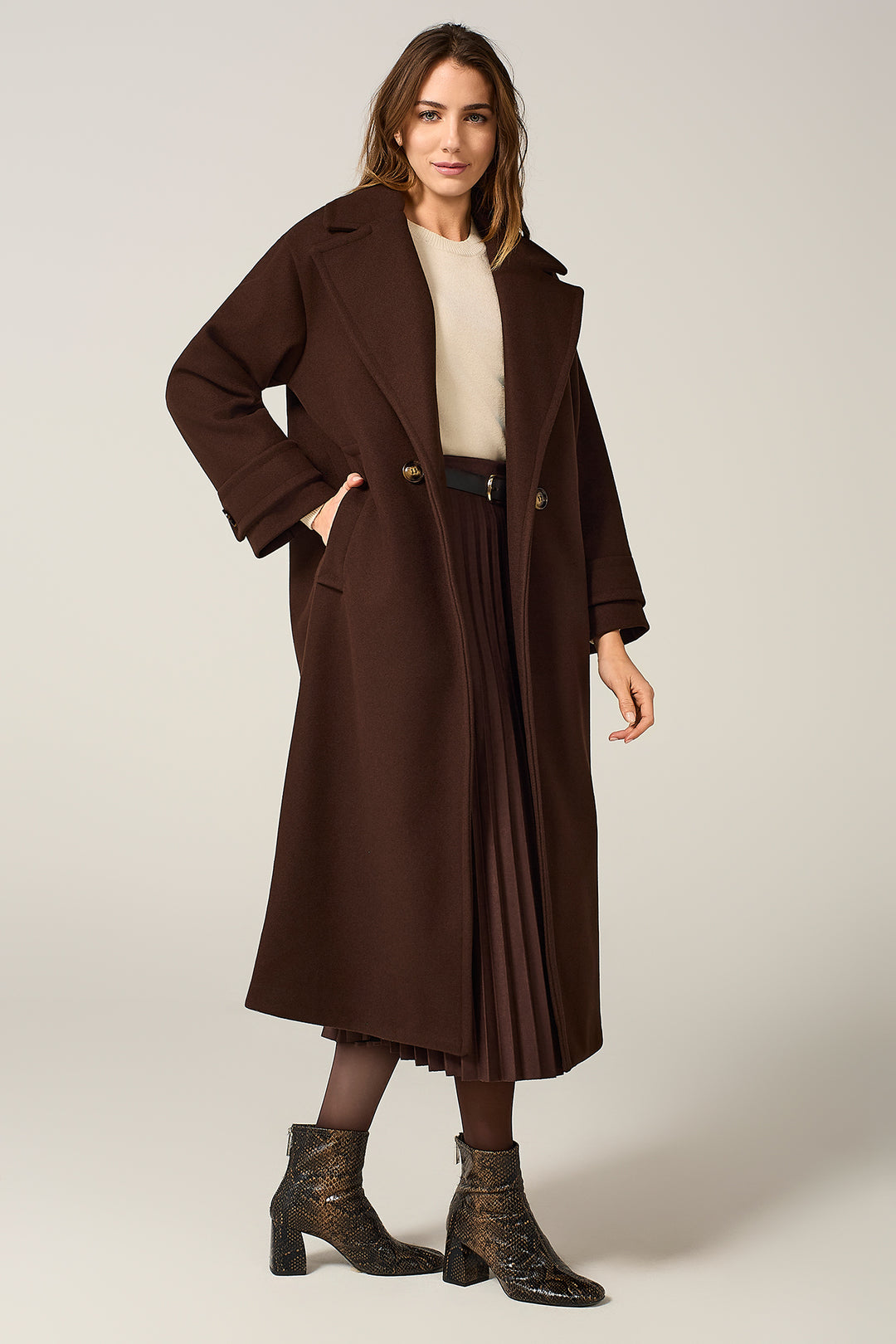 Cappotto lungo doppiopetto