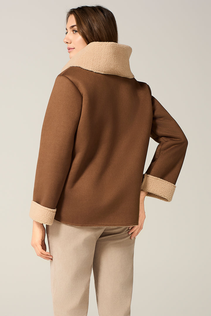 Giaccone doppiopetto in eco montone