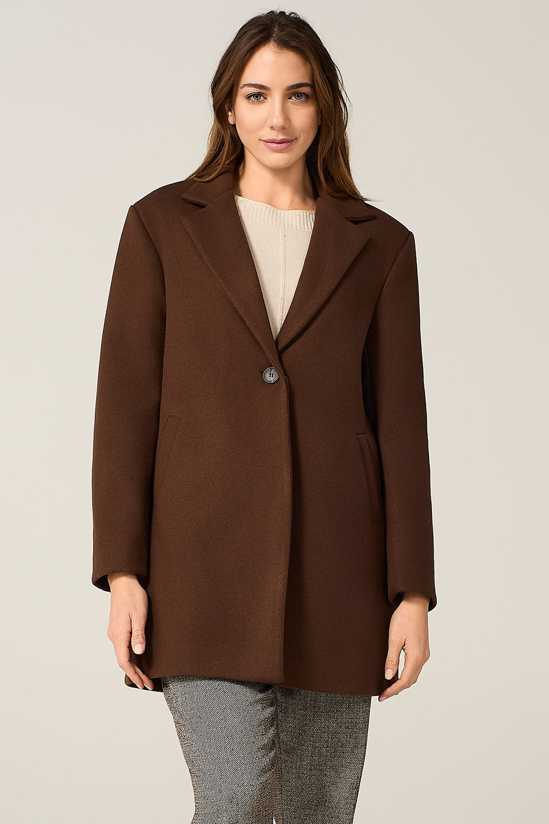 Cappotto midi a un bottone