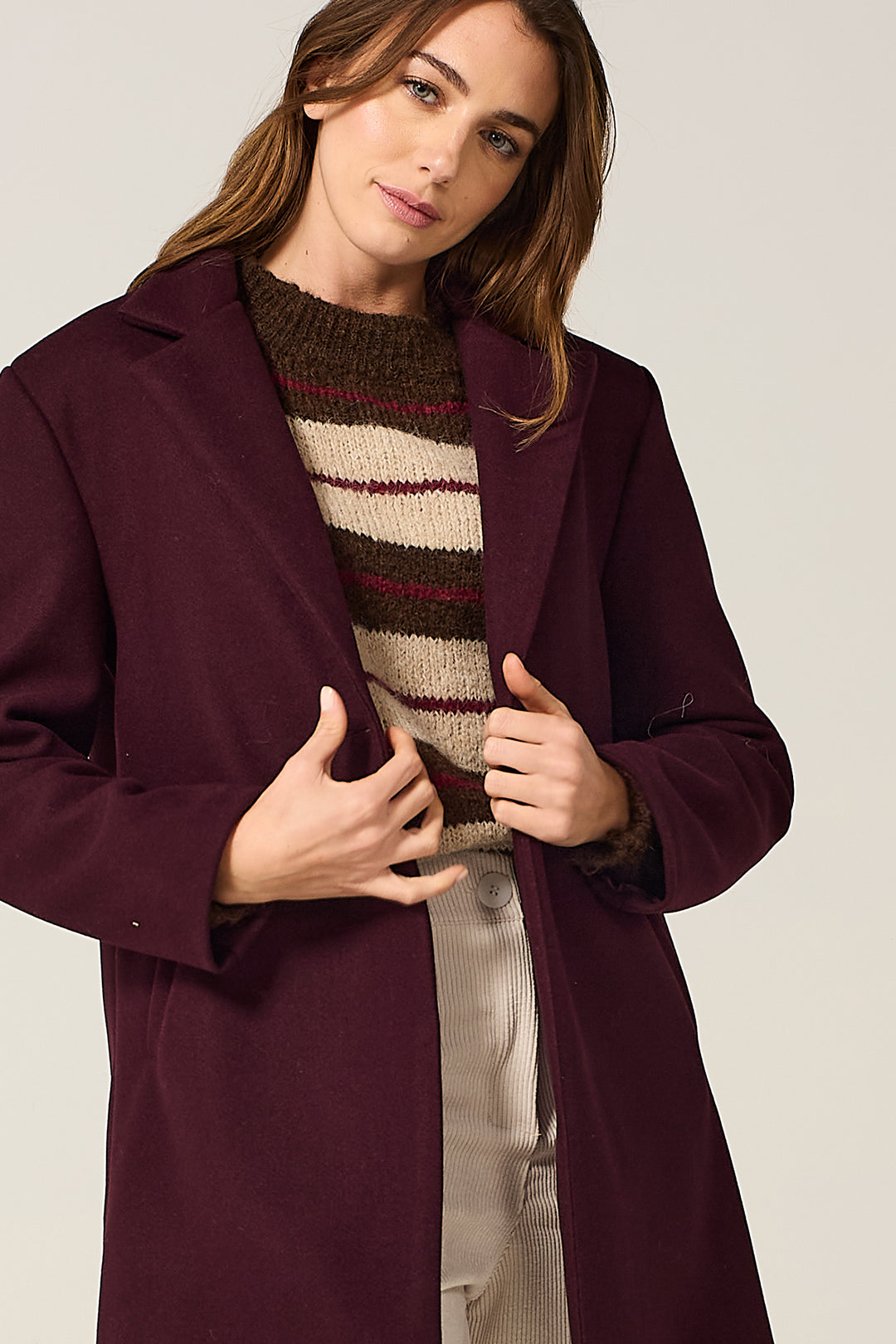 Cappotto midi a un bottone