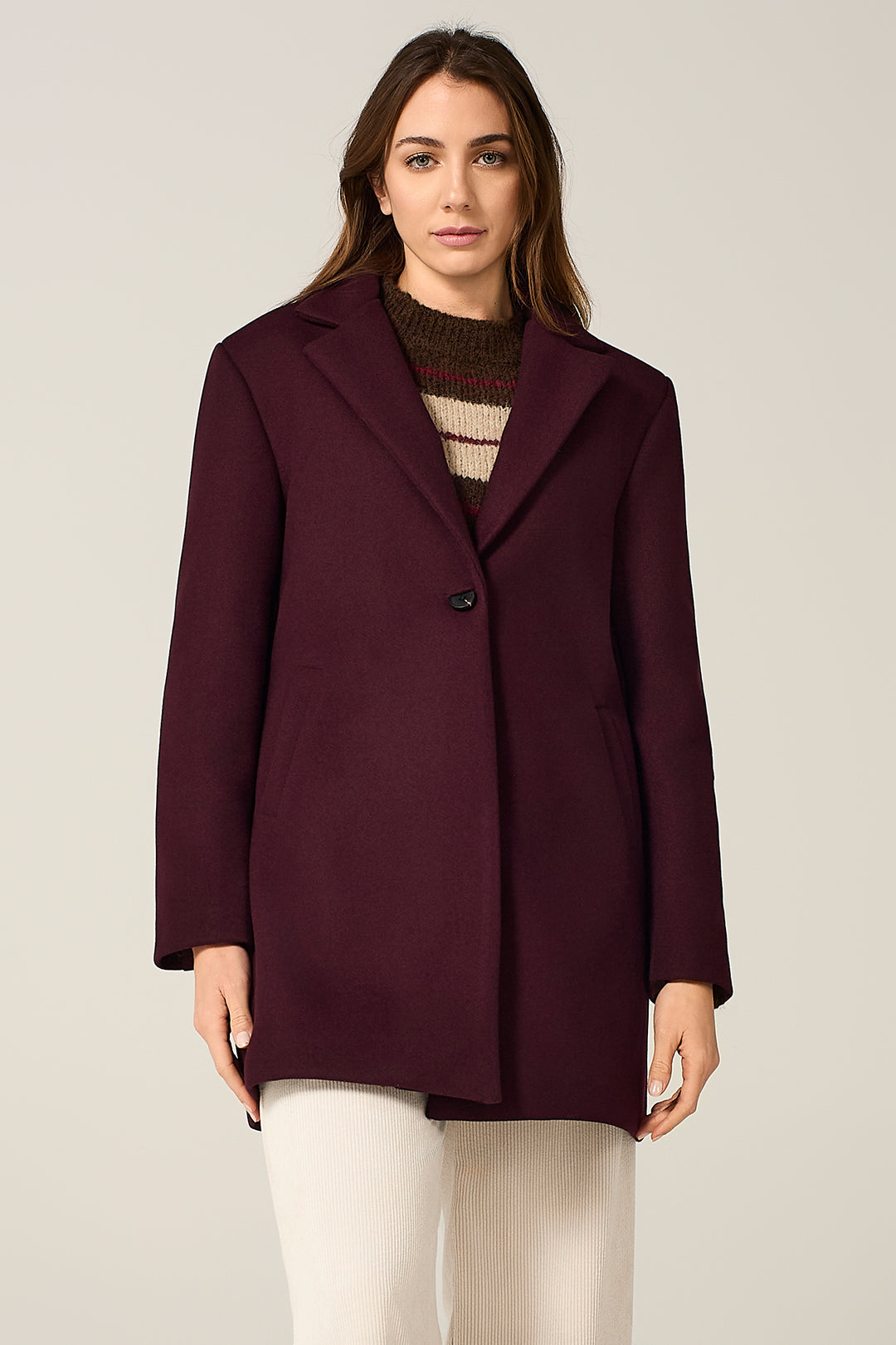 Cappotto midi a un bottone