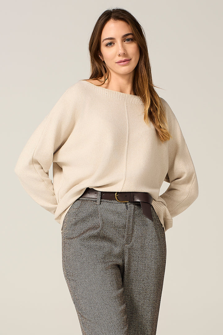 Maglia over con micro paillettes