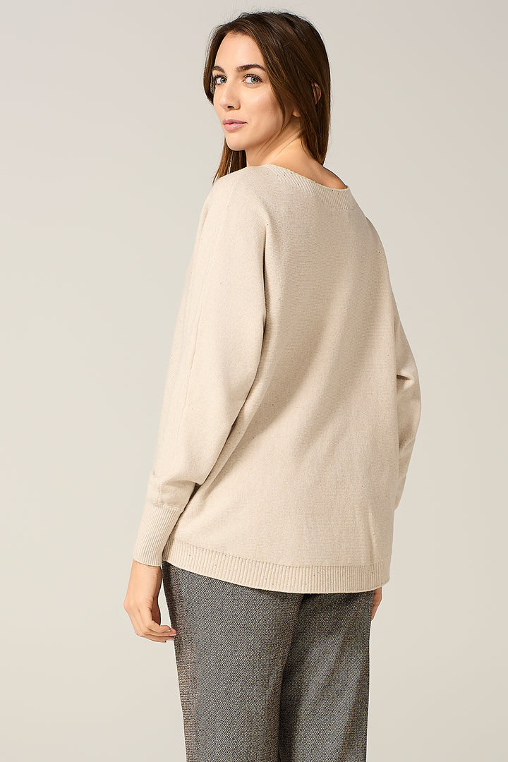 Maglia over con micro paillettes