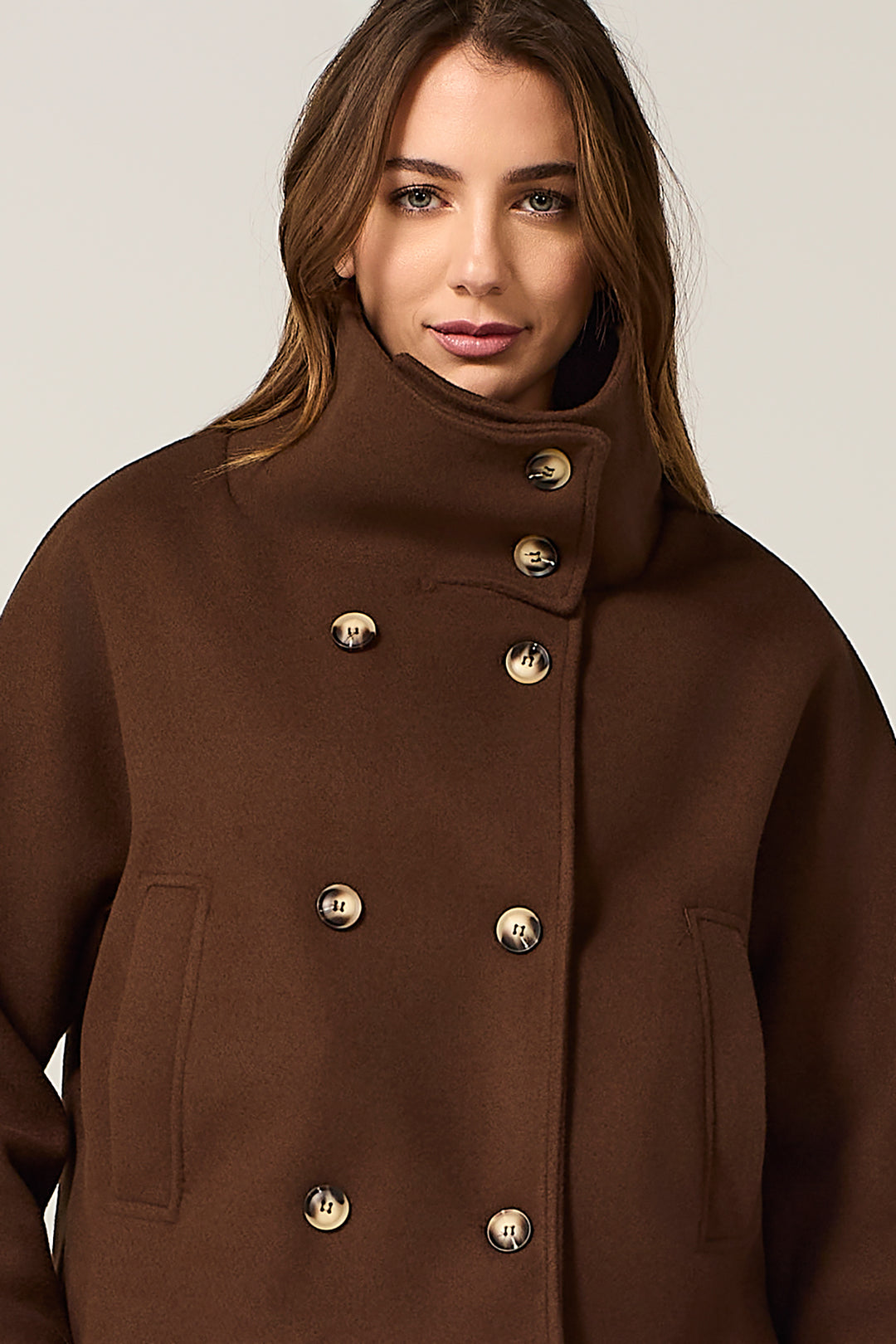 Giaccone in panno doppiopetto