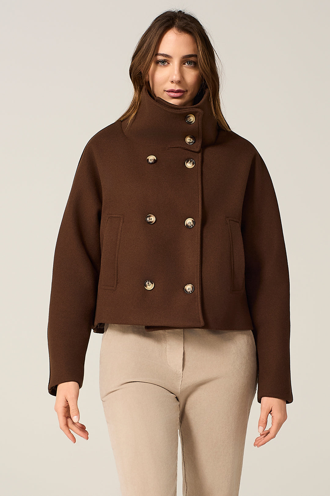 Giaccone in panno doppiopetto