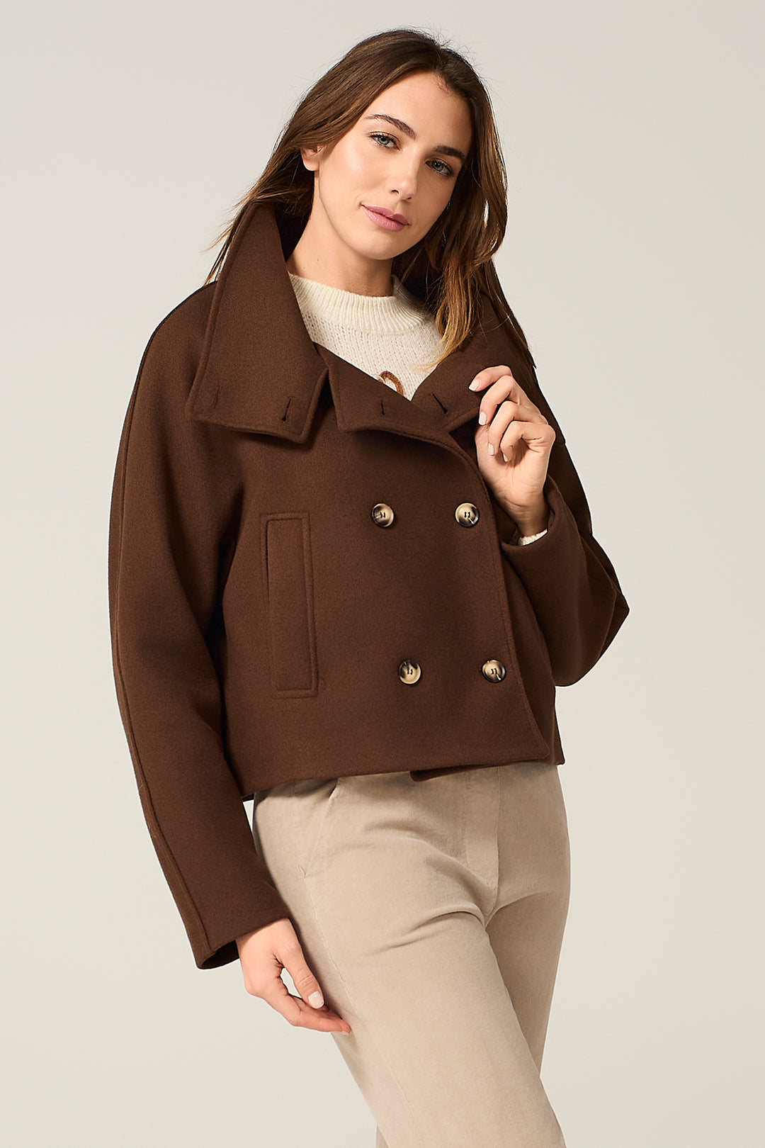 Giaccone in panno doppiopetto