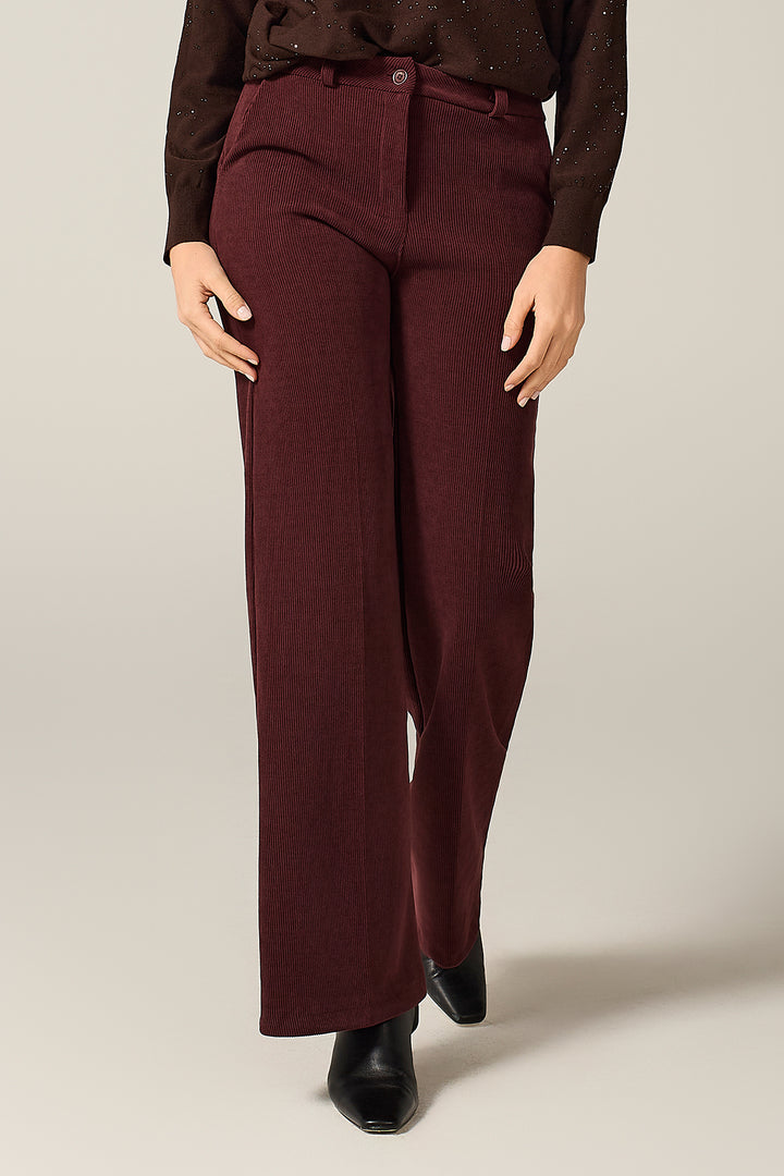 Pantalone chino in velluto millerighe stretch