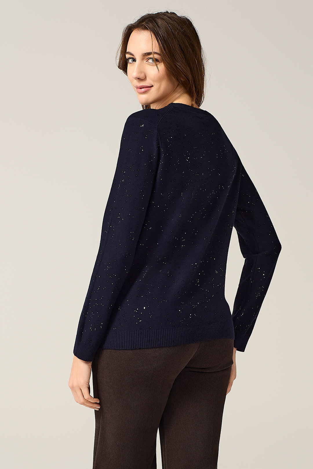 Maglia leggera con micro paillettes