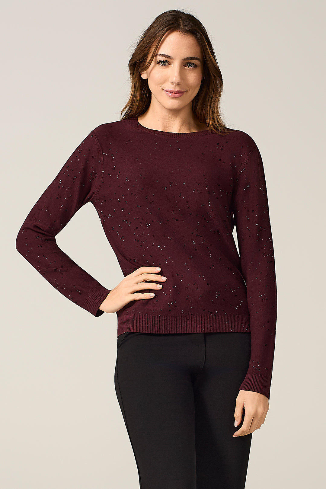 Maglia leggera con micro paillettes