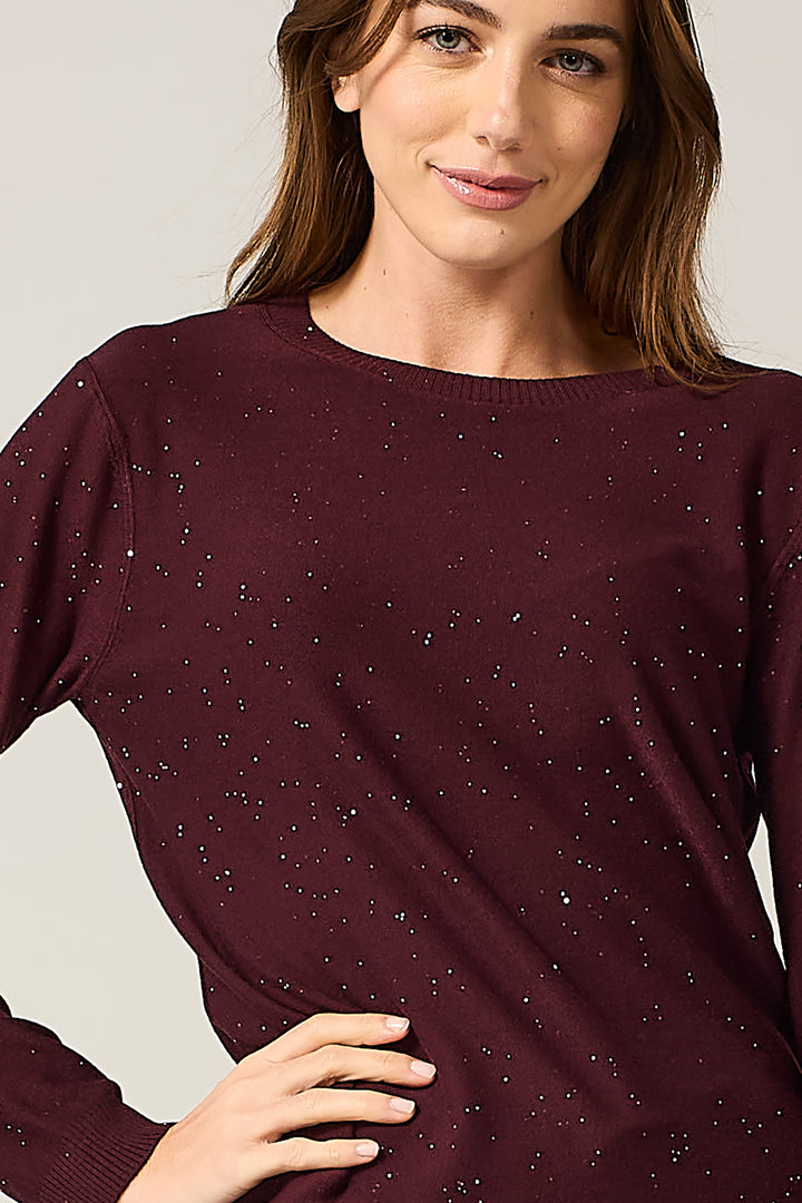 Maglia leggera con micro paillettes