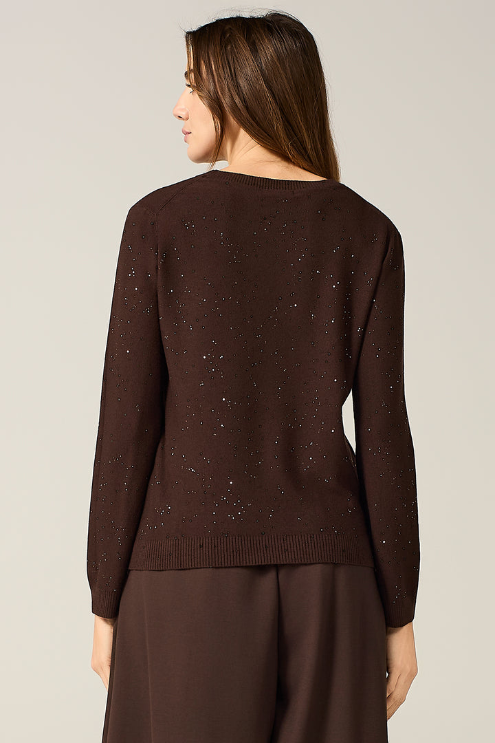 Maglia leggera con micro paillettes