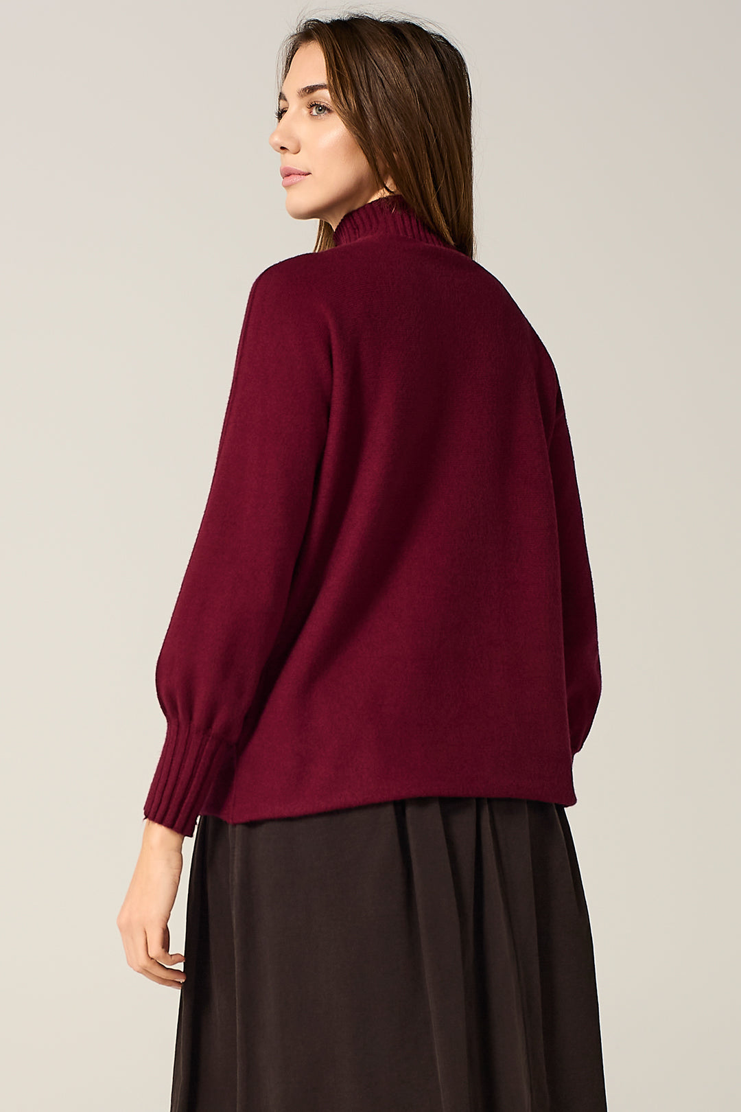 Maglia collo a lupetto fondo ampio