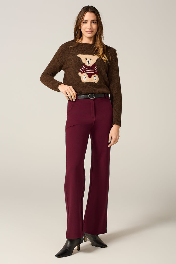 Pantalone chino in punto milano stretch