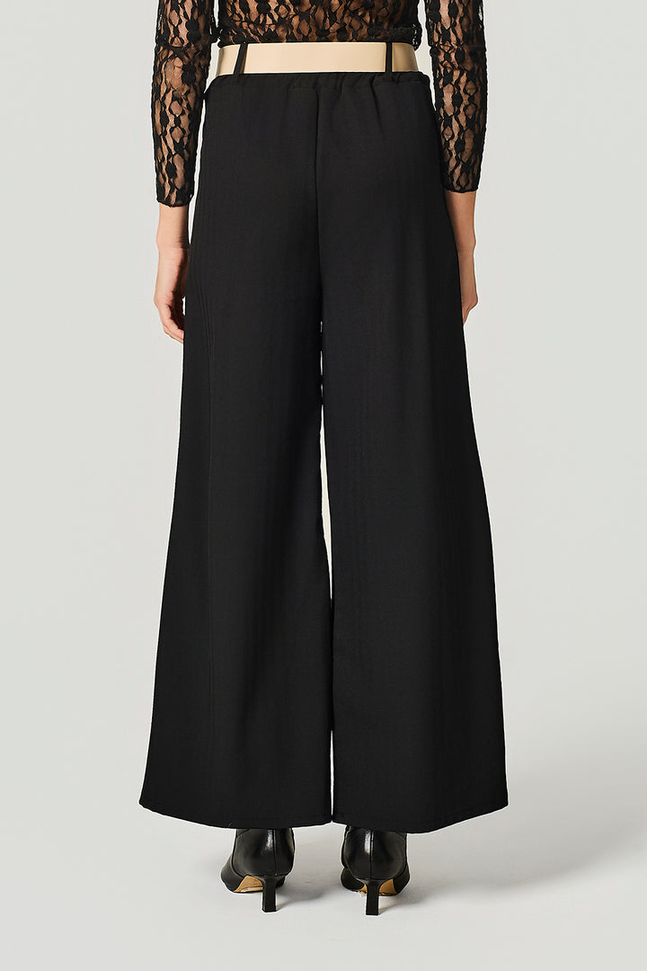 Pantalone over con pinces e cinta