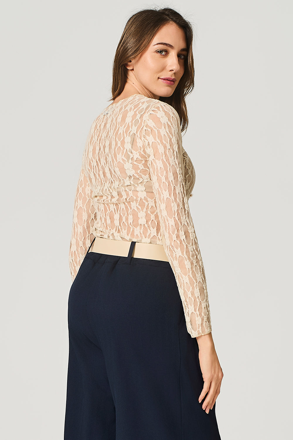 Maglia in pizzo stretch