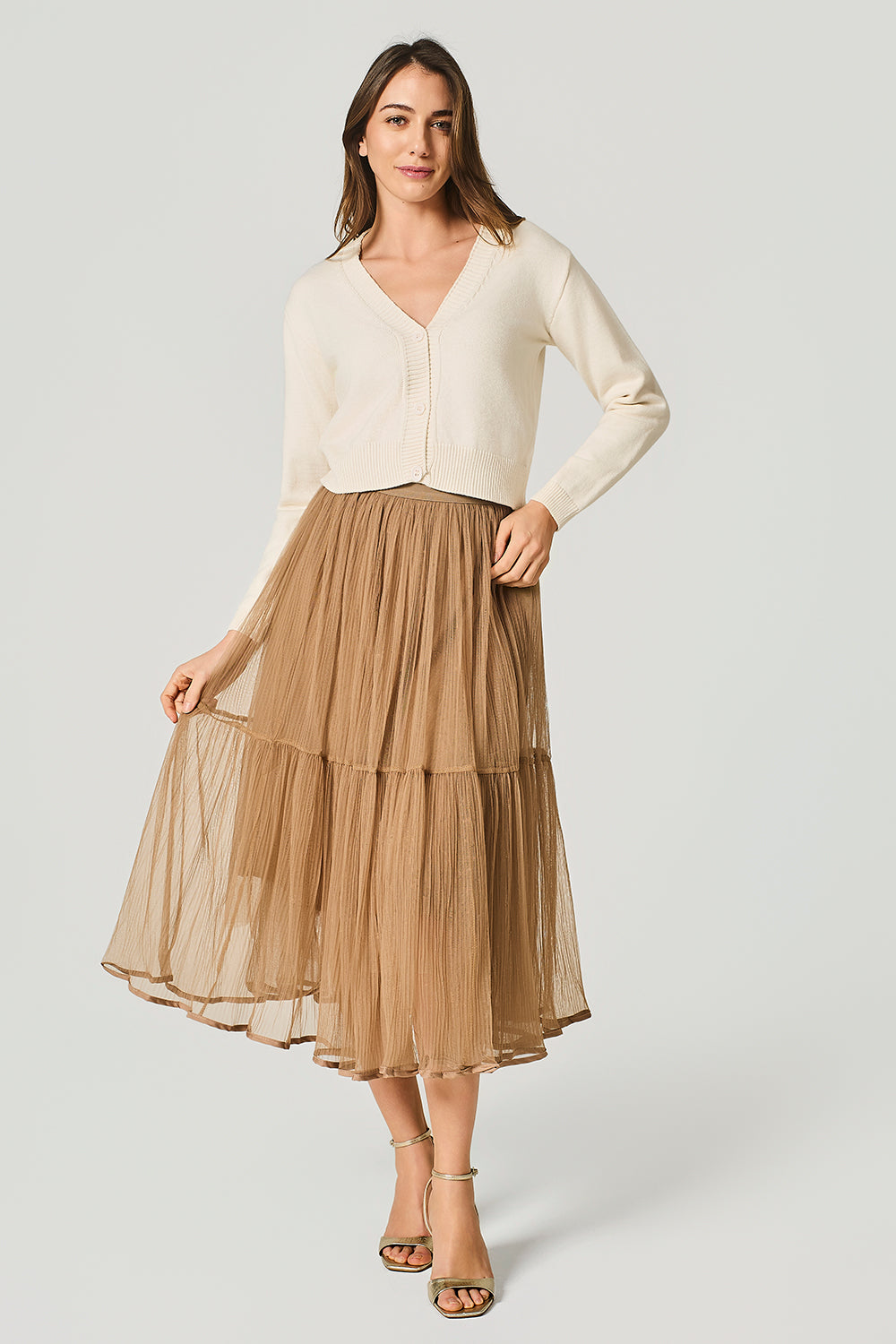 Gonna in tulle plissè