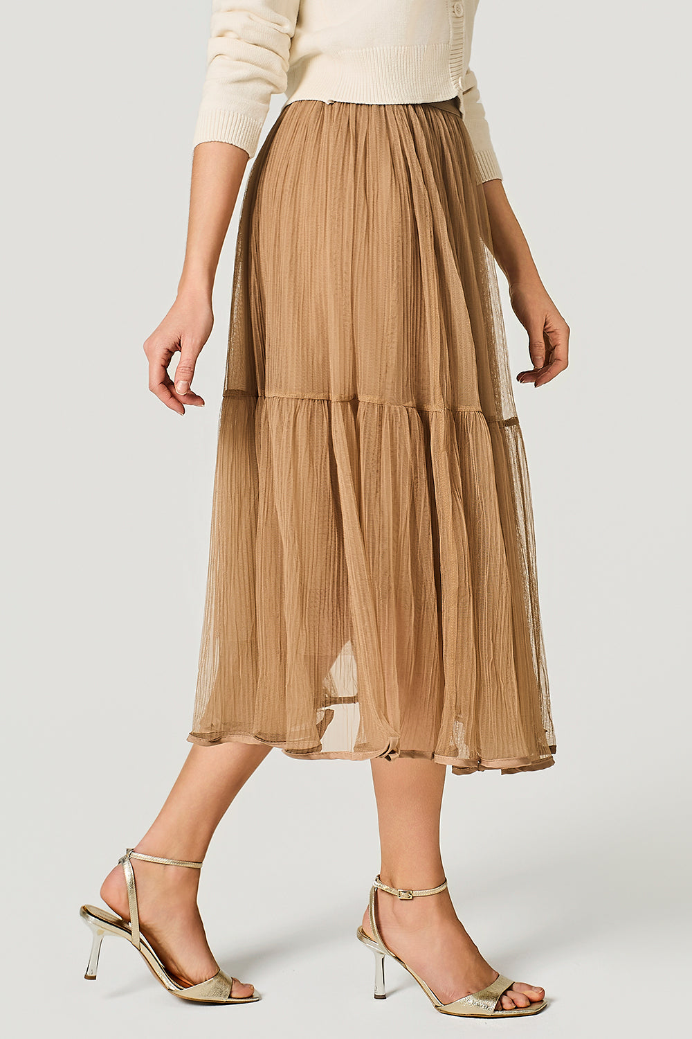 Gonna in tulle plissè