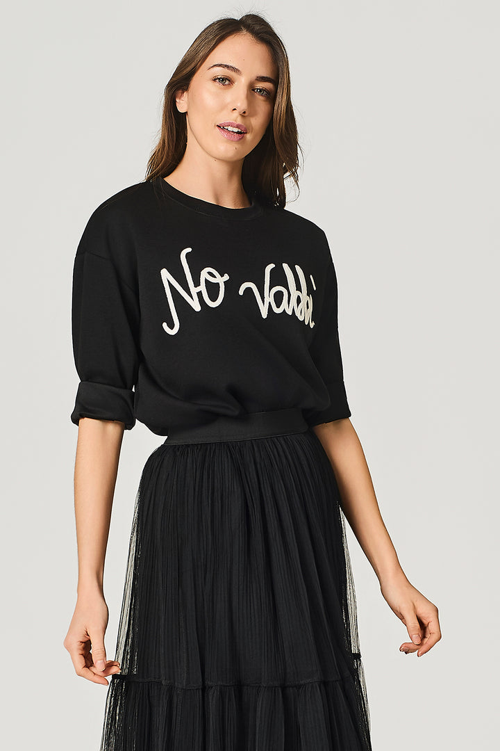 Felpa leggera con scritta "No vabbè"