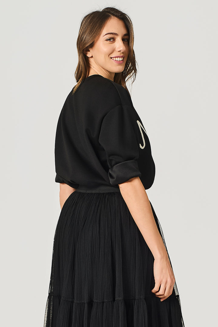 Felpa leggera con scritta "No vabbè"