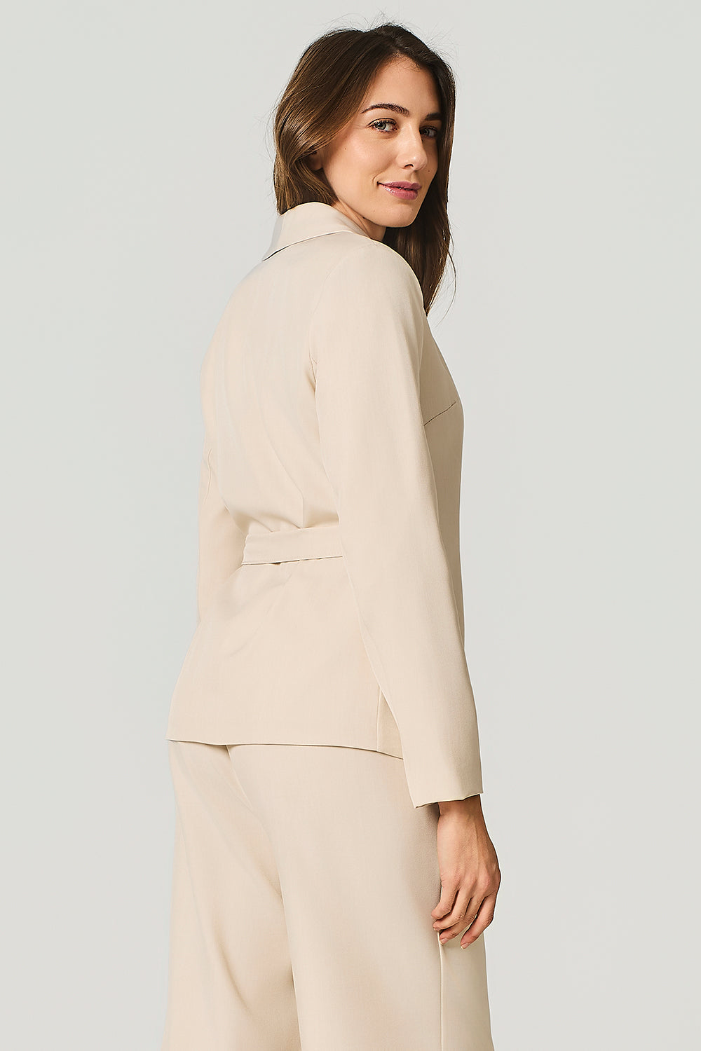 Blazer con chiusura a portafoglio con fiocco