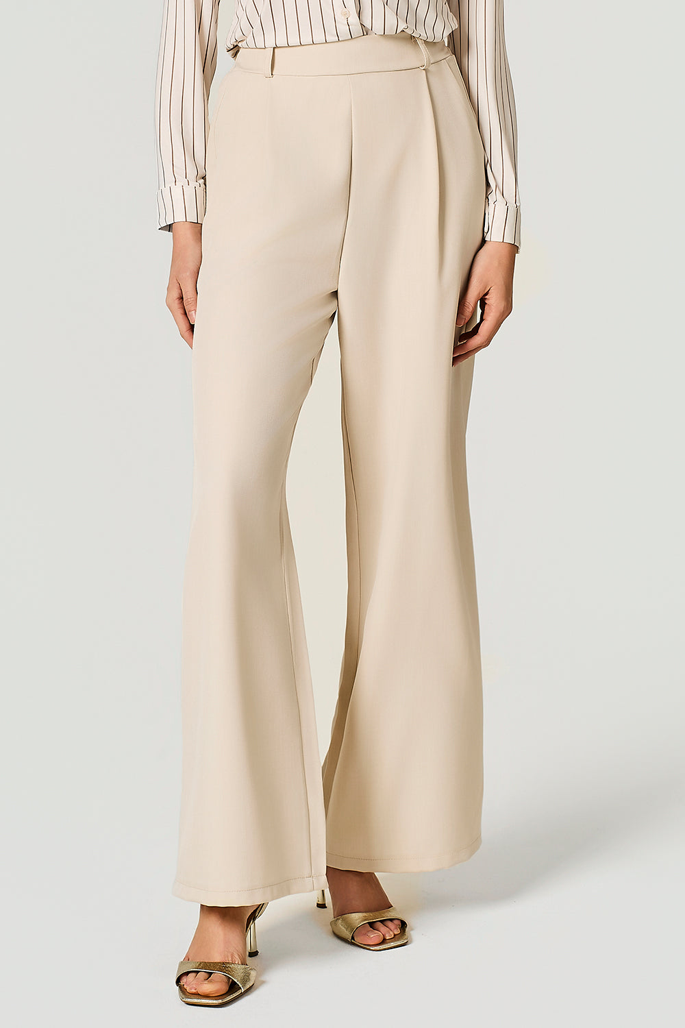 Pantalone palazzo in cady stretch