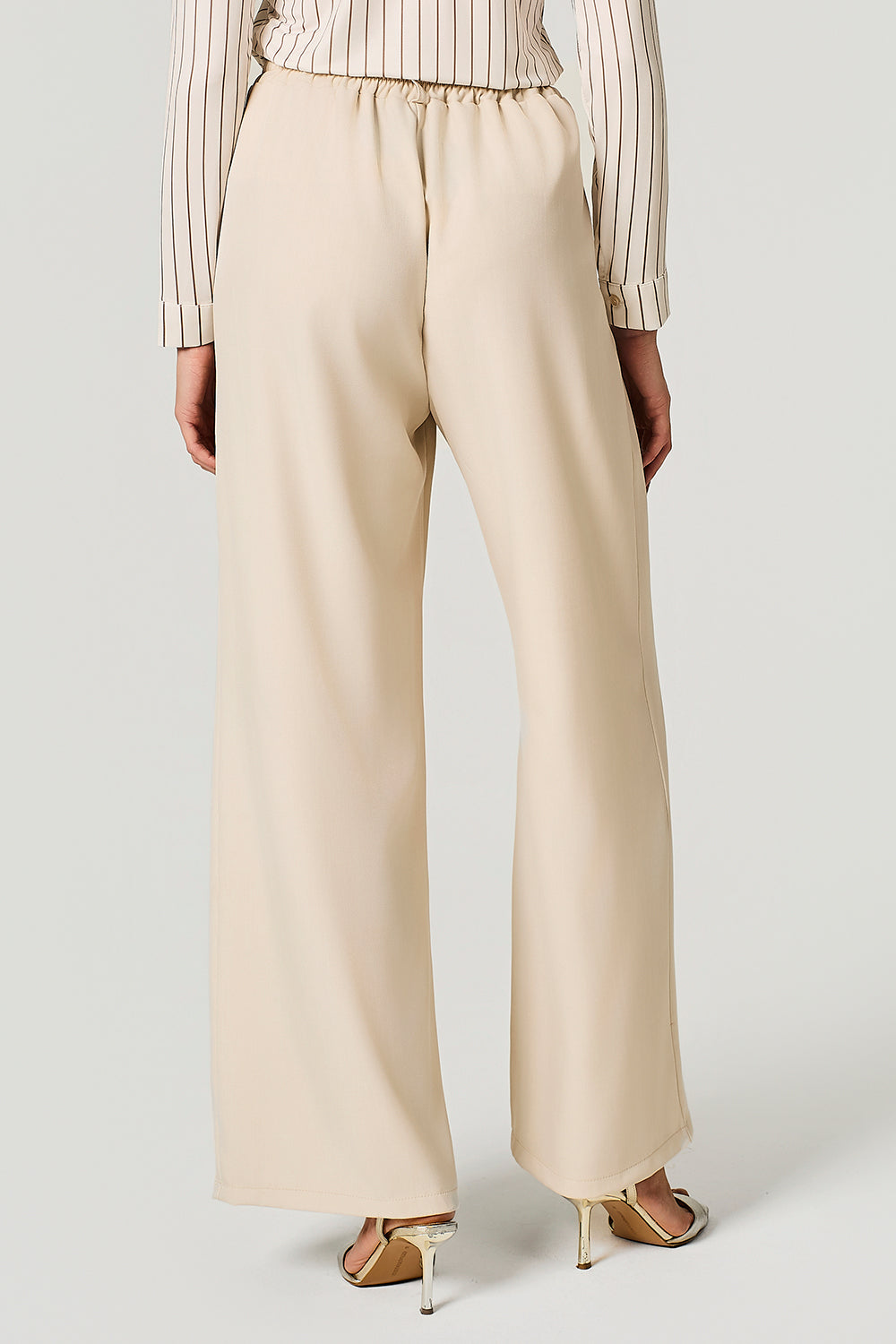 Pantalone palazzo in cady stretch