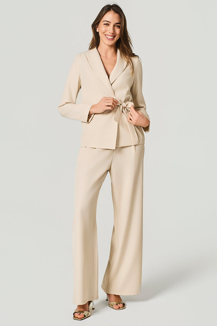 Pantalone palazzo in cady stretch