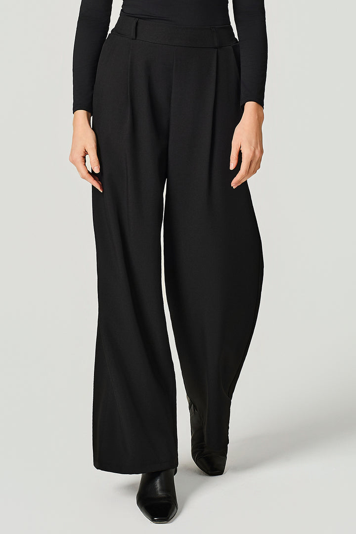 Pantalone palazzo in cady stretch