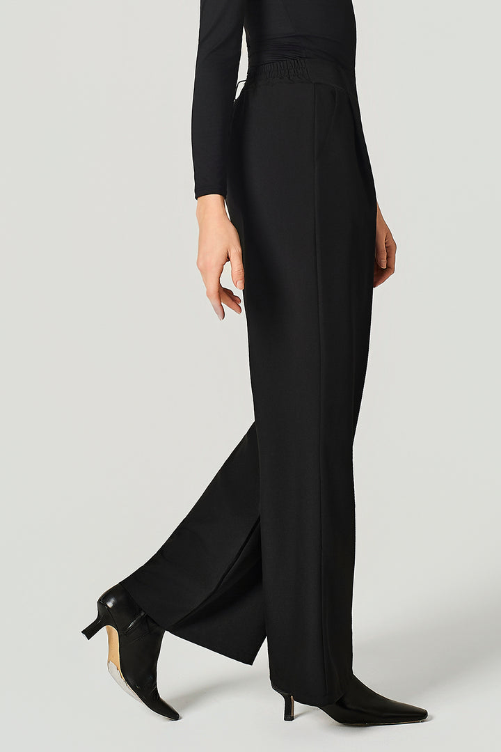 Pantalone palazzo in cady stretch