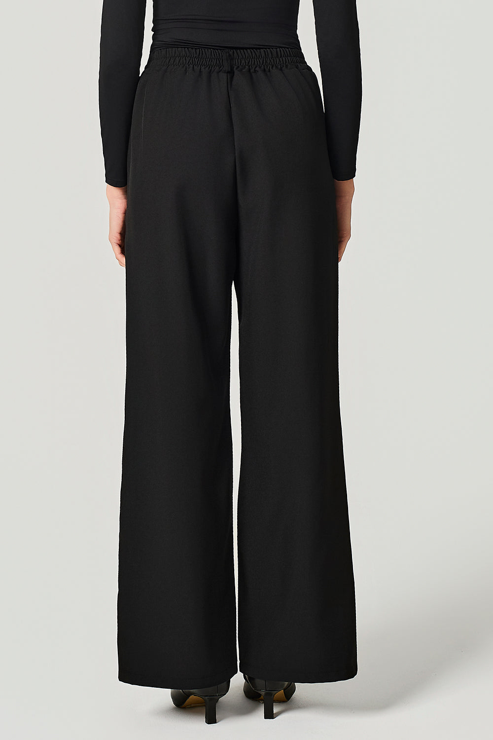 Pantalone palazzo in cady stretch