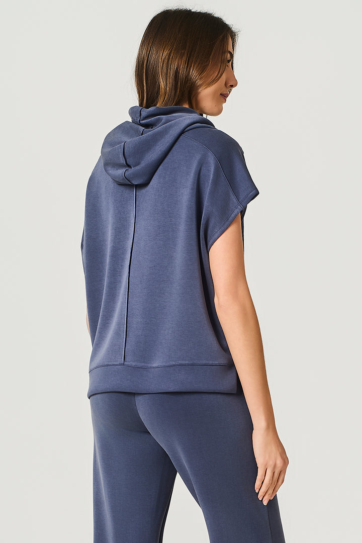 Felpa con cappuccio in microfibra