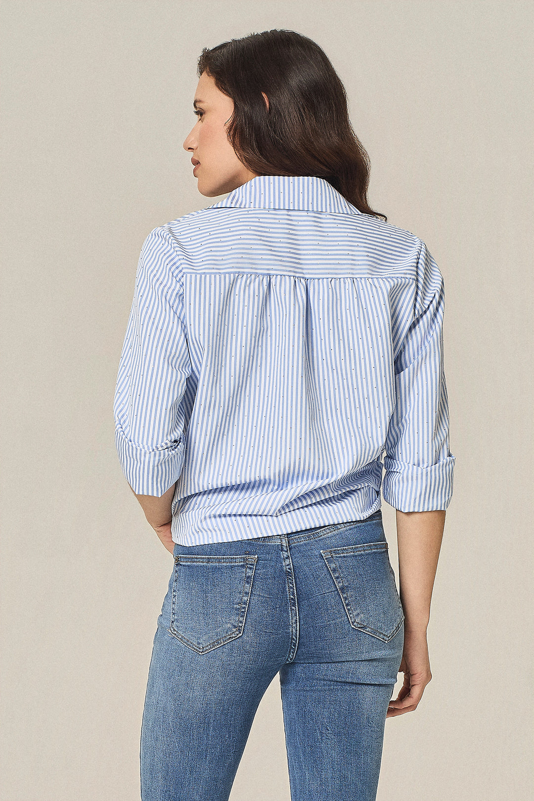 Camicia millerighe con microborchie