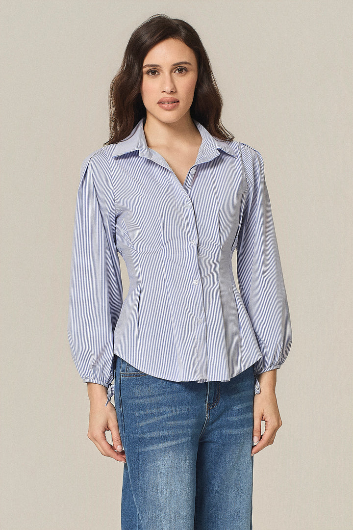 Camicia millerighe con filze elastiche