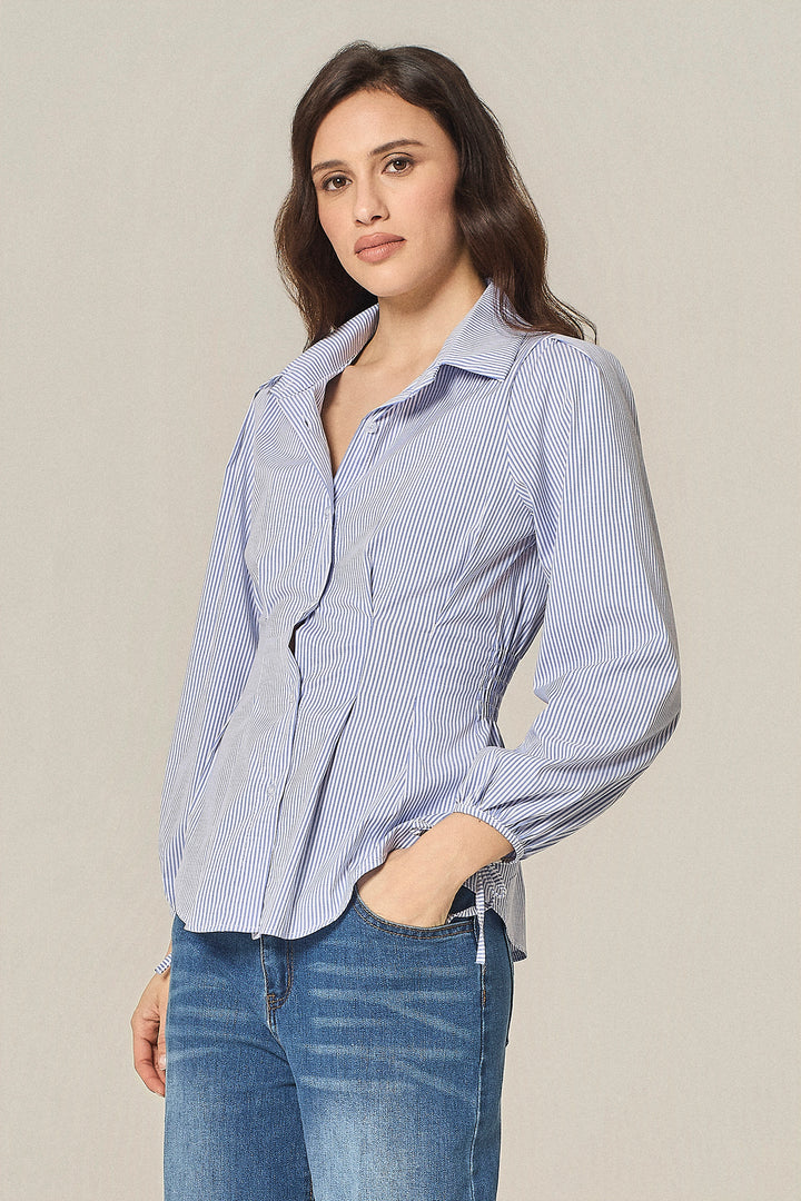 Camicia millerighe con filze elastiche