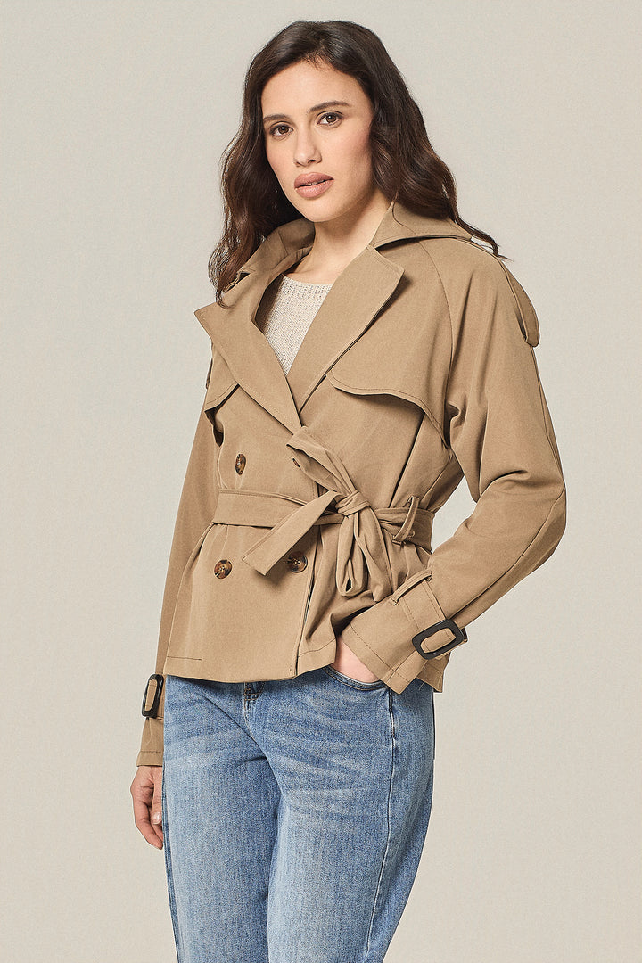 Trench corto doppiopetto