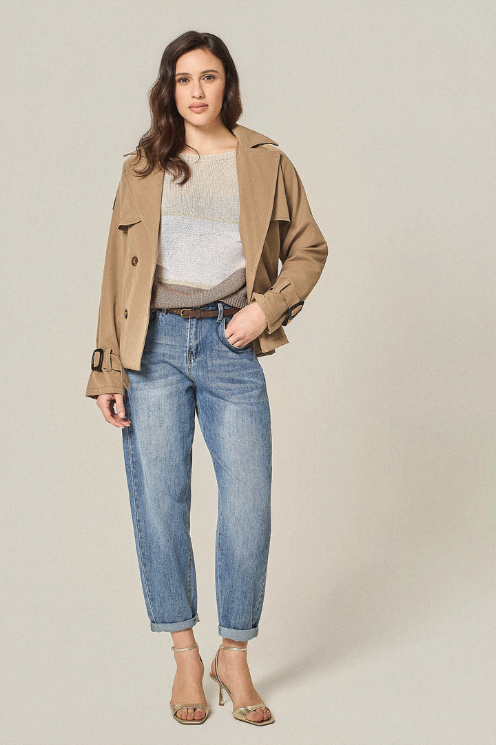 Trench corto doppiopetto