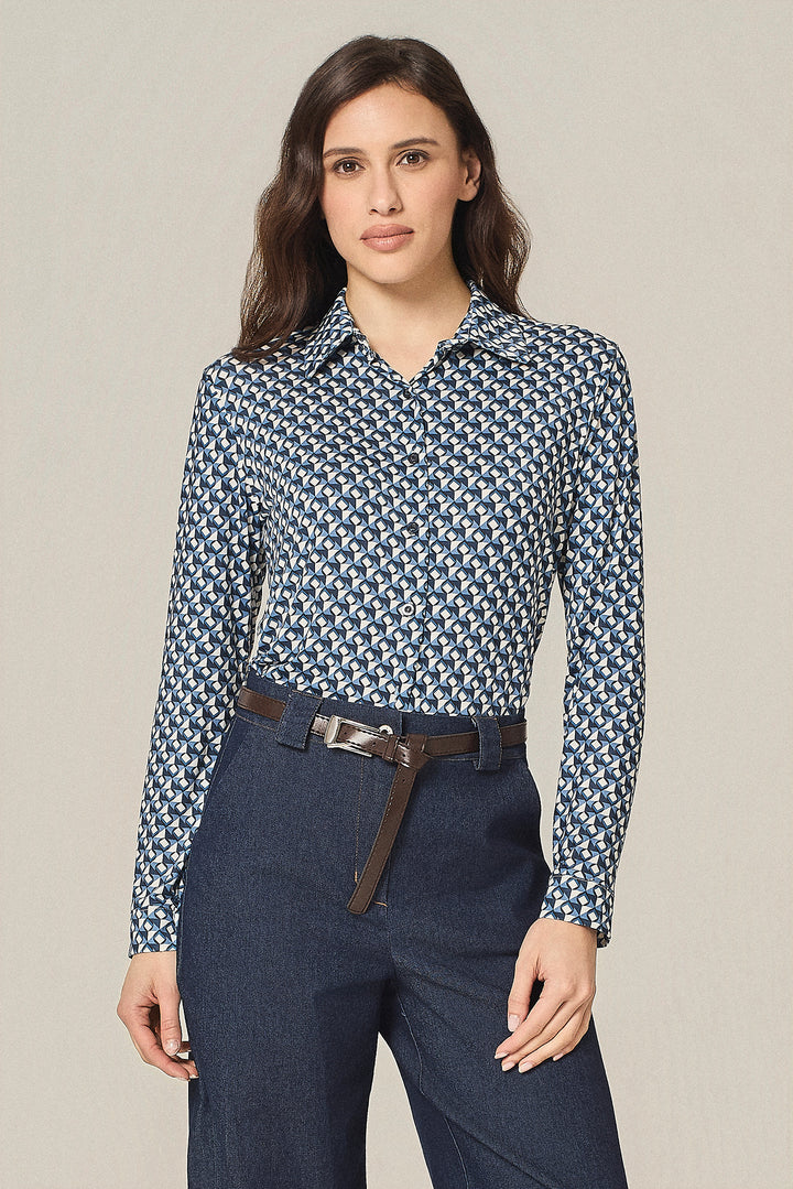 Camicia microfantasia geometrica