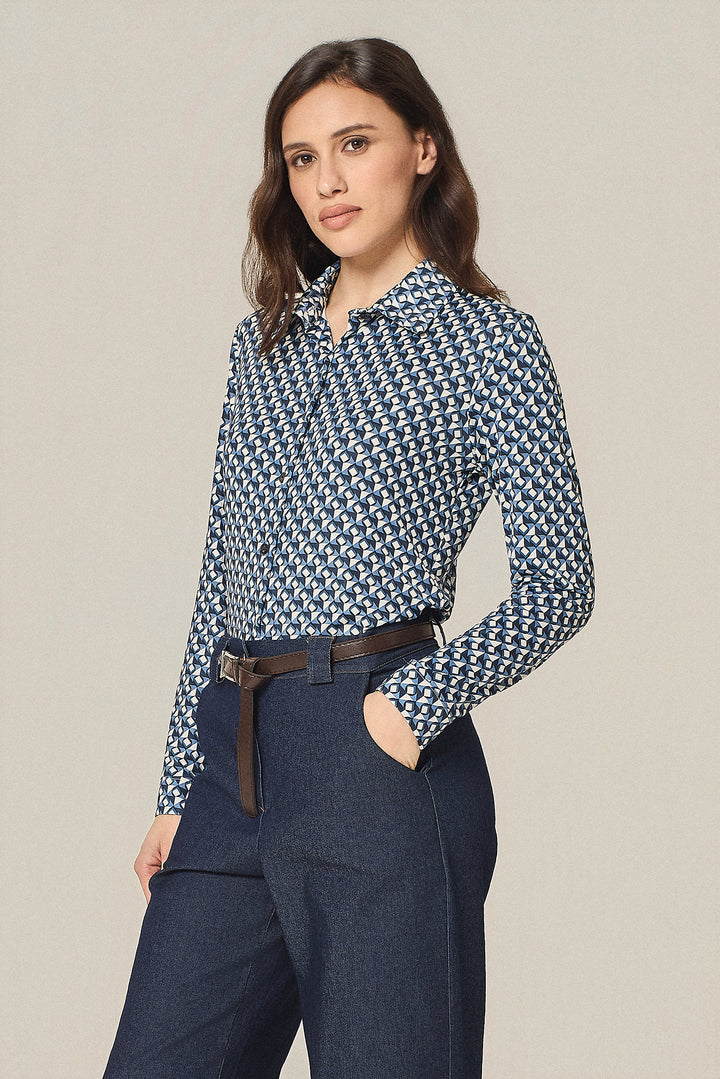 Camicia microfantasia geometrica