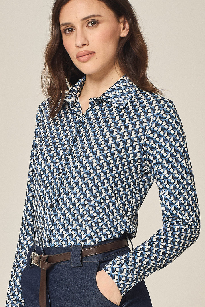 Camicia microfantasia geometrica