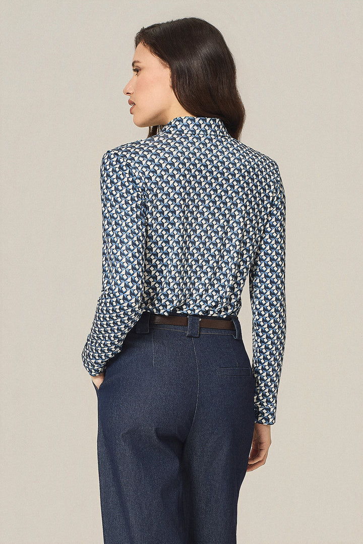 Camicia microfantasia geometrica