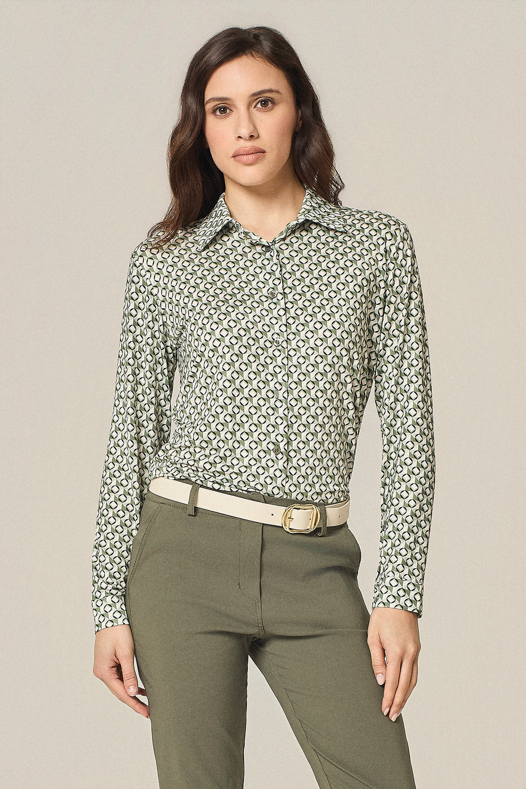 Camicia microfantasia geometrica