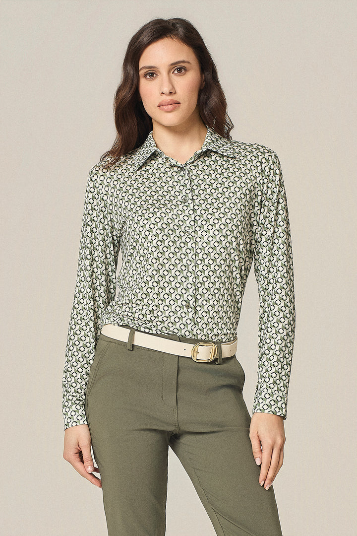 Camicia microfantasia geometrica