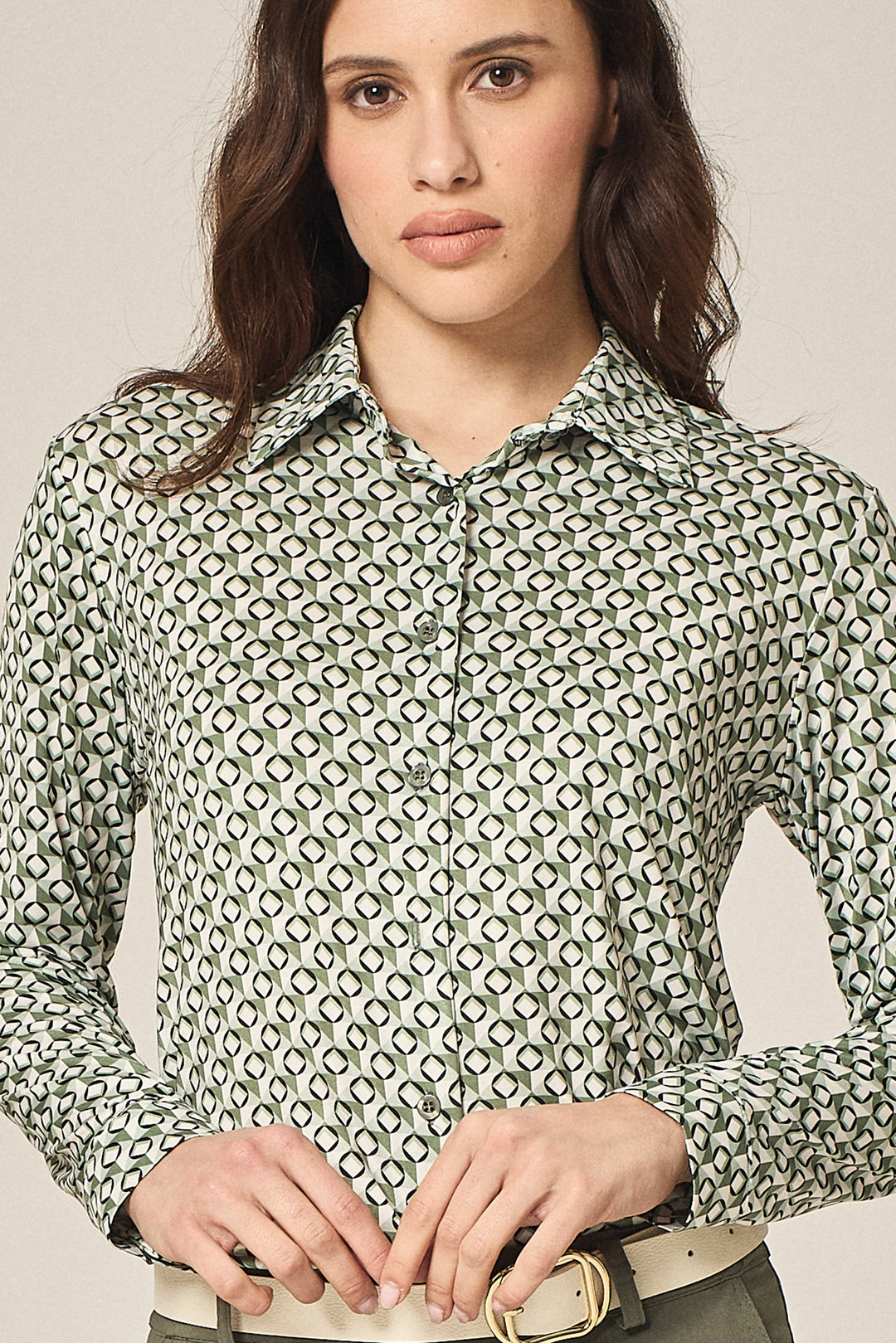 Camicia microfantasia geometrica